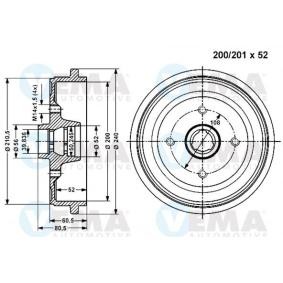 Comprar Tambor de freno de VEMA 801120 a bajo precio de 49,93 €