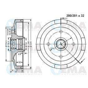 Comprar Tambor de freno de VEMA 801156 a bajo precio de 48,54 €