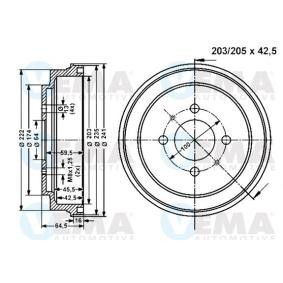Bremstrommel von VEMA 801344