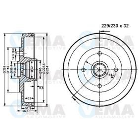 Comprar Tambor de freno de VEMA 801356 a bajo precio de 52,77 €