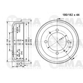 Bremstrommel 801395 für ACCENT Stufenheck (X-3) für 38,63 CHF