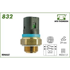 Compre Interruptor de temperatura, ventilador do radiador da MTE-THOMSON 832 a um preço baixo por 18,80 €