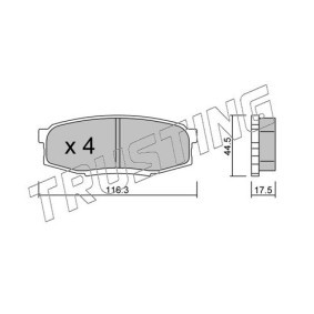 Acquista Kit pastiglie freni da TRUSTING 838.0 a buon mercato per soli 75,57 €