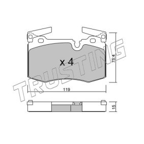 Achetez des Plaquettes de frein TRUSTING 846.0 à prix pour 154,21 €