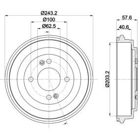 Bremstrommel 8DT 355 301-881