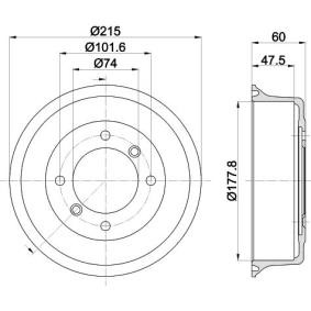 Bremstrommel 8DT 355 302-041