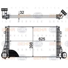 Achetez des Intercooler HELLA 8ML 376 988-004 à prix pour 226,30 €