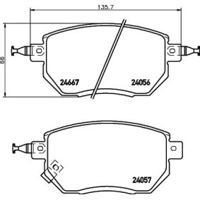 MITSUBISHI Wasserpumpe von HELLA