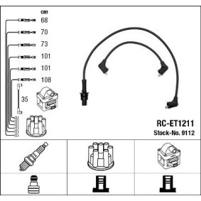 Compre Jogo de cabos de ignição da NGK 9112 a um preço baixo por 71,20 €