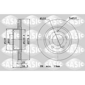 Acquista Disco freno da SASIC 9004879J a buon mercato per soli 76,13 €