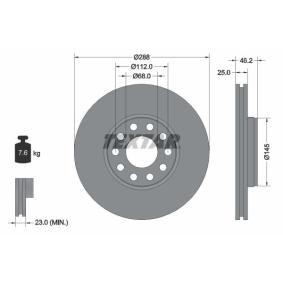 Comprar Disco de freno de TEXTAR 92121005 a bajo precio de 59,88 €