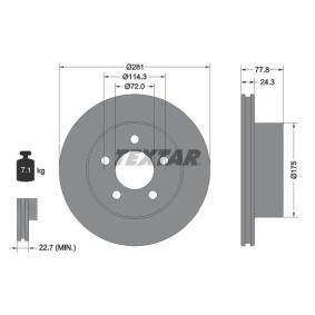 Comprar Disco de freno de TEXTAR 92186803 a bajo precio de 89,80 €