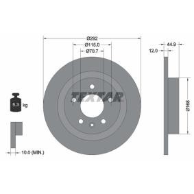 Comprar Disco de freno de TEXTAR 92205700 a bajo precio de 42,94 €