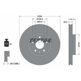 Comprar Disco de freno de TEXTAR 92268603 a bajo precio de 107,96 €