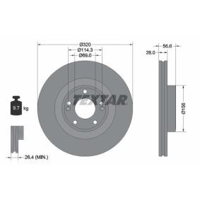 Comprar Disco de freno de TEXTAR 92272803 a bajo precio de 99,46 €
