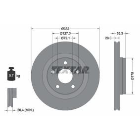 Comprar Disco de freno de TEXTAR 92278803 a bajo precio de 114,51 €
