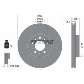 Comprar Disco de freno de TEXTAR 92287203 a bajo precio de 75,61 €