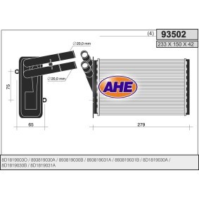 Achetez des Radiateur de chauffage AHE 93502 à prix pour 54,90 €