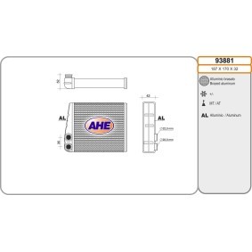 Achetez des Radiateur de chauffage AHE 93881 à prix pour 84,29 €