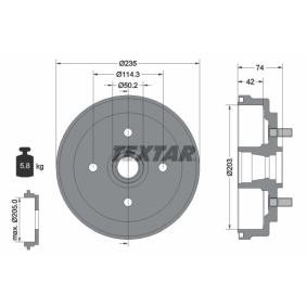 Comprar Tambor de freno de TEXTAR 94042800 a bajo precio de 105,29 €