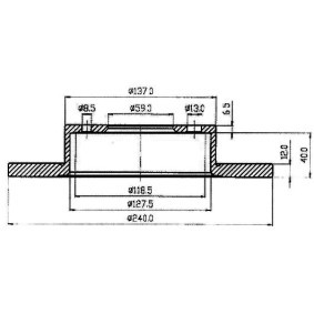 Bremsscheibe 98006 für PUNTO Cabriolet (176C) für 21,15 CHF