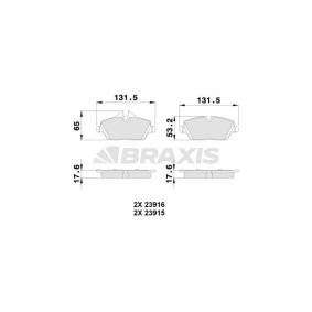 Comprar Juego de pastillas de freno de BRAXIS AA0031 a bajo precio de 17,23 €