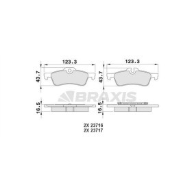 Comprar Juego de pastillas de freno de BRAXIS AA0115 a bajo precio de 22,85 €