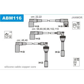 Compre Jogo de cabos de ignição da JANMOR ABM116 a um preço baixo por 204,53 €