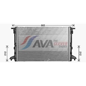 Kühler, Motorkühlung für AUDI von AVA COOLING SYSTEMS