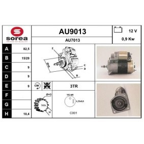 Köp Startmotor av SNRA AU9013 till det låga priset 3295,21 kr