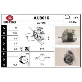 Köp Startmotor av SNRA AU9016 till det låga priset 1707,82 kr