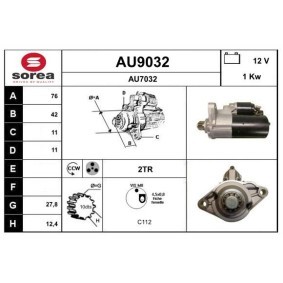 Köp Startmotor av SNRA AU9032 till det låga priset 1787,76 kr