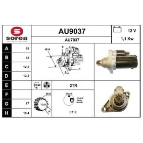 Köp Startmotor av SNRA AU9037 till det låga priset 2170,53 kr