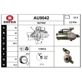 Köp Startmotor av SNRA AU9042 till det låga priset 2951,24 kr