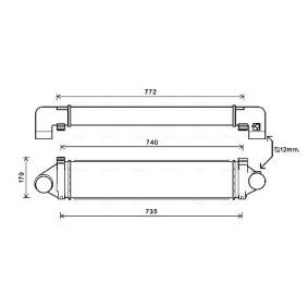 Kjøp Intercooler av AVA COOLING SYSTEMS AUA4219 til den lave prisen 3553,64 NOK
