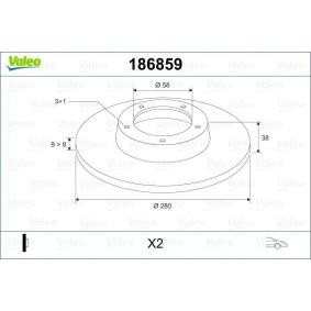 Acquista Disco freno da VALEO 186859 a buon mercato per soli 133,82 €