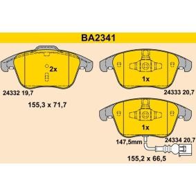 Köp Bromsbelägg av Barum BA2341 till det låga priset 1356,86 kr
