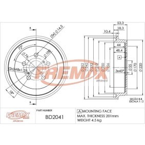 Bremstrommel BD-2041