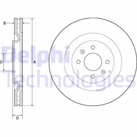 Köp Bromsskiva av DELPHI BG4689C till det låga priset 1042,96 kr
