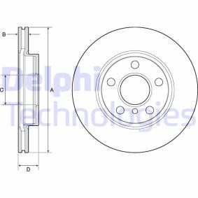 Achetez des Disque de frein DELPHI BG4704C à prix pour 45,93 €