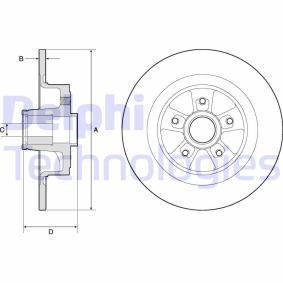 Bremsscheibe BG9136RSC von DELPHI günstig für 46,39 € online kaufen