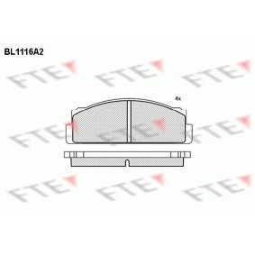 Köp Bromsbelägg av FTE BL1116A2 till det låga priset 365,92 kr