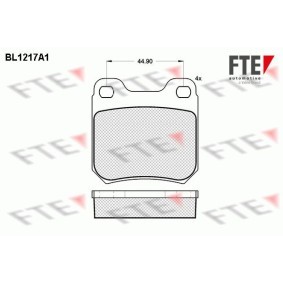Achetez des Plaquettes de frein FTE BL1217A1 à prix pour 21,12 €