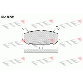 Comprar Juego de pastillas de freno de FTE BL1387A1 a bajo precio de 32,40 €