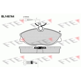 Köp Bromsbelägg av FTE BL1487A4 till det låga priset 748,52 kr