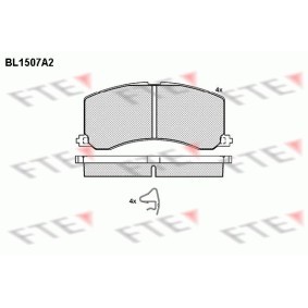 Köp Bromsbelägg av FTE BL1507A2 till det låga priset 1021,73 kr