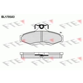 Comprar Juego de pastillas de freno de FTE BL1705A3 a bajo precio de 27,48 €