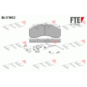Bremsbeläge BL1730C2 für MAN