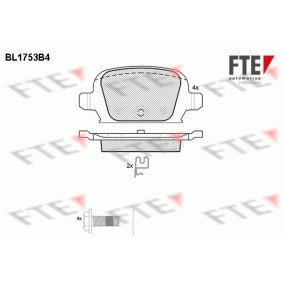 Achetez des Plaquettes de frein FTE BL1753B4 à prix pour 65,56 €