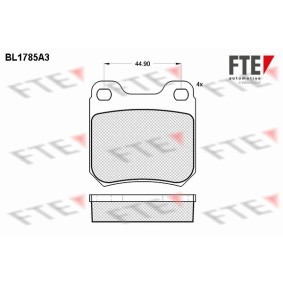 Köp Bromsbelägg av FTE BL1785A3 till det låga priset 649,68 kr
